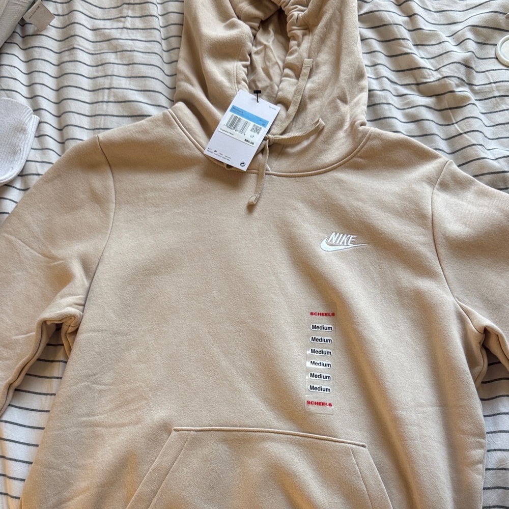 Nike Beige Hoodie with Logo